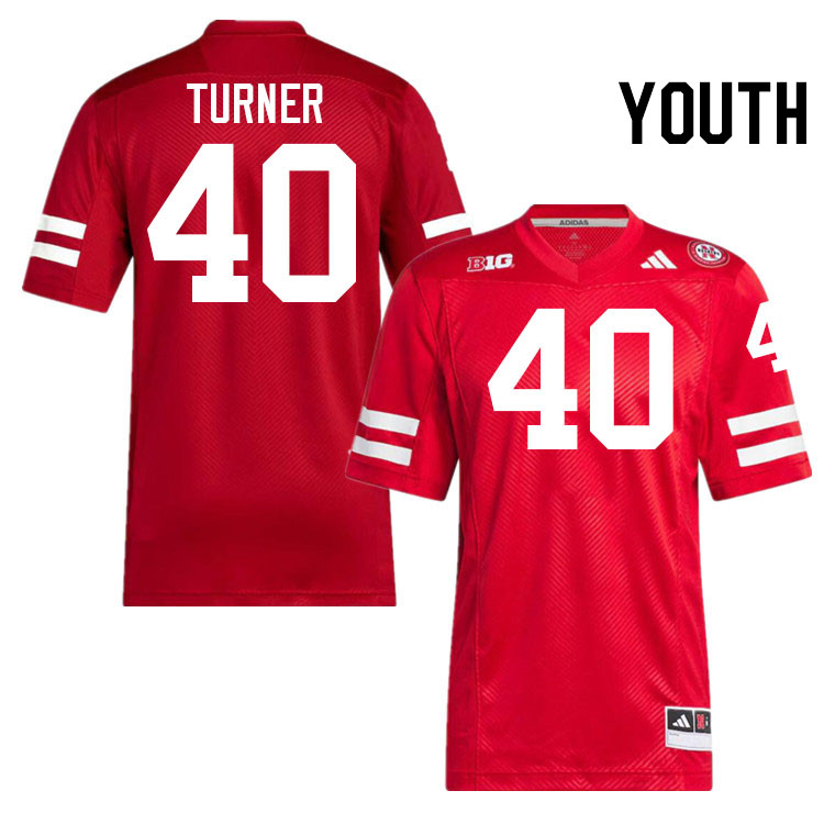 Youth #40 Brice Turner Nebraska Cornhuskers College Football Jerseys Stitched Sale-Scarlet